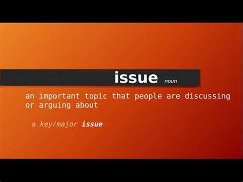 issues meaning.